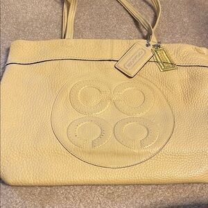 Coach Yellow Leather Tote Bag
